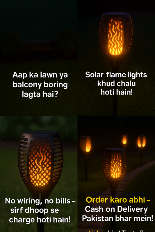 Solar Flame Lights for Outdoor – Flickering Flame Garden Lights, Waterproof Solar